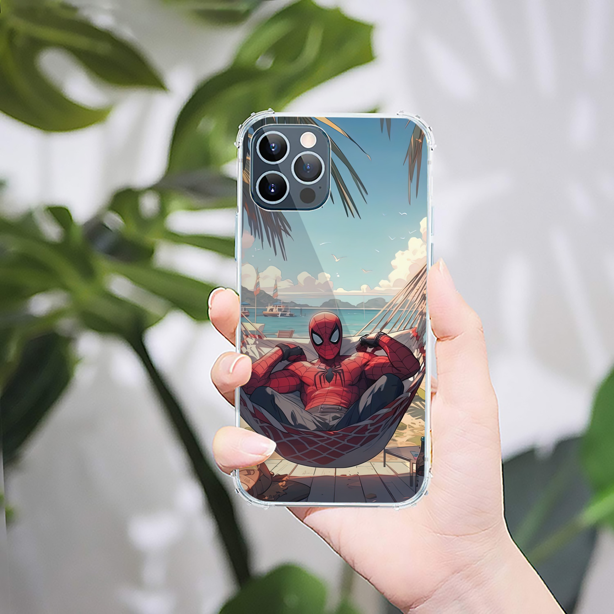 （画像用） Spider Man スパイダーマン 【iPhone 12シリーズ対応】透明スマホケース（クリアソフトケース）